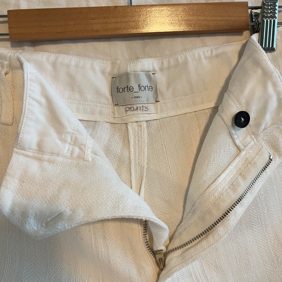 Forte Forte Linen Fishbone Pattern Trousers - Picture 4 of 5